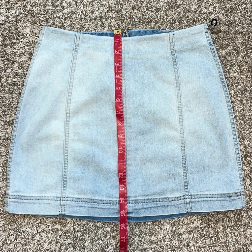 Wild Fable Denim Mini Skirt - Size 4 - Bleached Denim